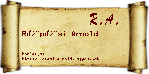 Répási Arnold névjegykártya